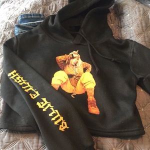 Billie Ellish Cropped hooded sweatshirt